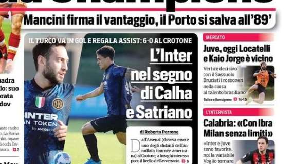 Prima CdS - Inter nel segno di Calhanoglu e Satriano