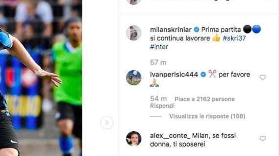 Skriniar dopo Lugano-Inter: "Si continua a lavorare". E Perisic lo invita a passare dal barbiere 