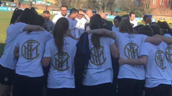 Inter-Lazio, nel prepartita omaggio del pubblico per Inter Women