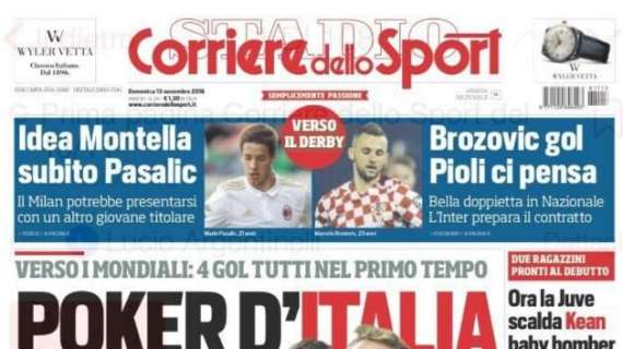 Prima pagina CdS - Brozovic-gol in nazionale, Pioli ci pensa e l'Inter prepara il contratto