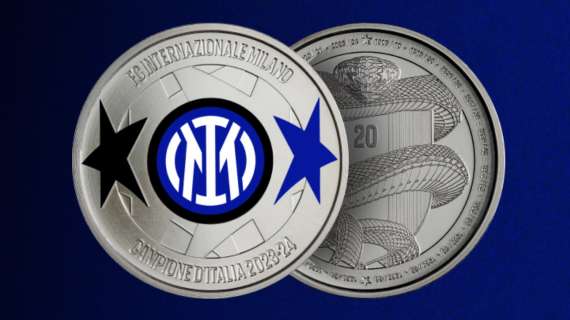 L’Inter celebra la seconda stella con la Zecca dello Stato: in vendita la medaglia d'argento dello scudetto