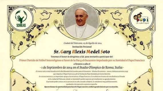 Medel: "Un onore essere invitato dal Papa a Roma"