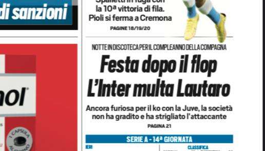 Prima TS - Festa dopo il flop: l'Inter multa Lautaro. La società non ha gradito