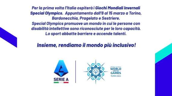 La Lega Serie A supporta la campagna The future is here di Special Olympics: le iniziative per la 27ª giornata