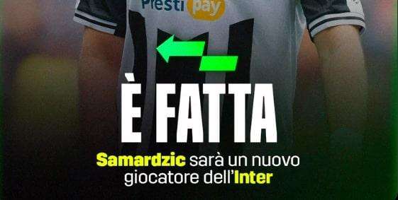 Samardzic-Inter, DAZN si sbilancia: "È fatta". All'Udinese andranno 15 milioni di euro più il cartellino di Fabbian 