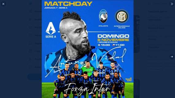 Arturo Vidal si carica in vista dell'Atalanta: "Forza Inter. Ready!"