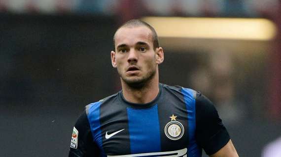 Sneijder mezzala sx a centrocampo: dipende da lui