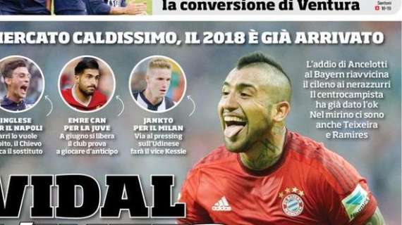 Prima CdS - Vidal, l'Inter ci riprova. Il centrocampista ha già dato l'ok