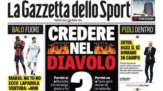 Prima pagina GdS - Oggi il sì di Pioli, domani in campo