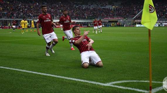 Milan, sussulto Champions: il Frosinone sbaglia un rigore e va k.o. (2-0), rossoneri al quarto posto