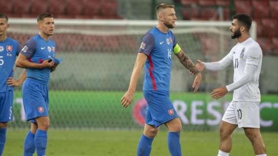 Slovacchia ko con l'Azerbaigian, Skriniar spiega: "Il gol del 2-1? Non ci siamo capiti con Rodak"