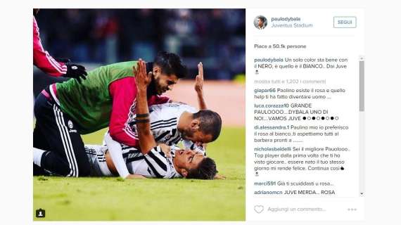 Dybala, gol vittoria con un messaggio anche  per l'Inter: "Un solo colore sta bene con il nero: il bianco"