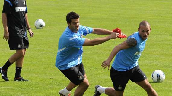 Secondo allenamento, Chivu rientra in gruppo 