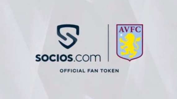 Socios.com non si ferma: anche l'Aston Villa lancia il suo Fan Token