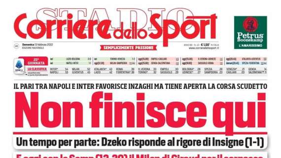 Prima CdS - Non finisce qui, il pari tra Napoli e Inter tiene aperta la corsa Scudetto