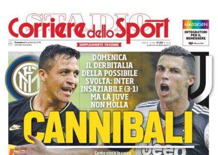 Prima pagina CdS - Cannibali, domenica il Derbitalia della svolta