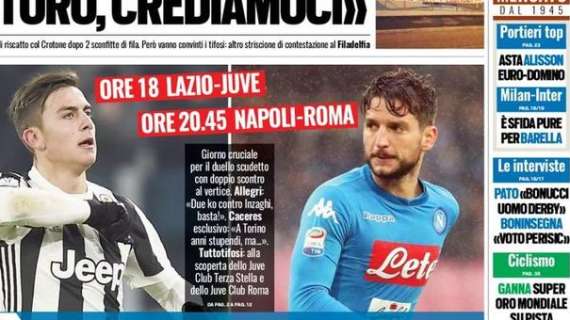 Prima pagina TS - Inter-Milan, sfida anche per Barella. Boninsegna sul derby: "Voto Perisic"