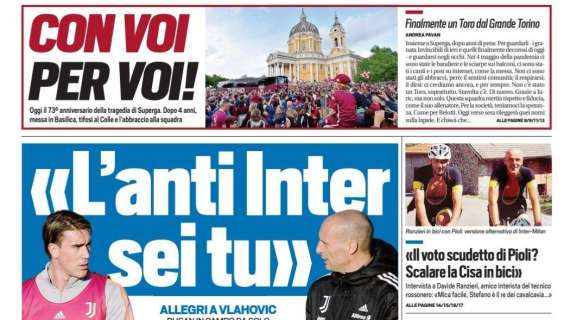 Prima TS  - Allegri a Vlahovic: "L'anti Inter sei tu"