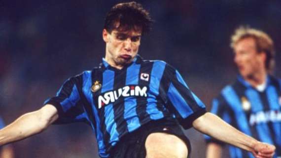 Inter-Brescia, 19/2/1995 - Il benvenuto di Berti a Moratti