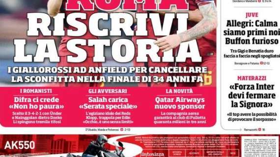Prima CdS - Materazzi: "Forza Inter, devi fermare la Signora"