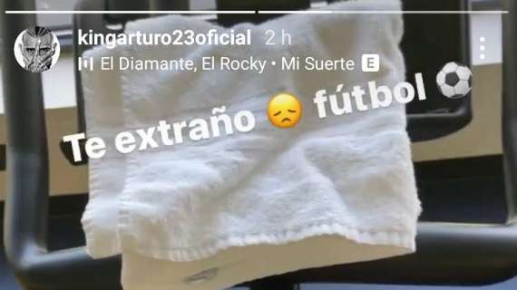 Vidal, cyclette e un messaggio nostalgico da Appiano: "Calcio, mi manchi"