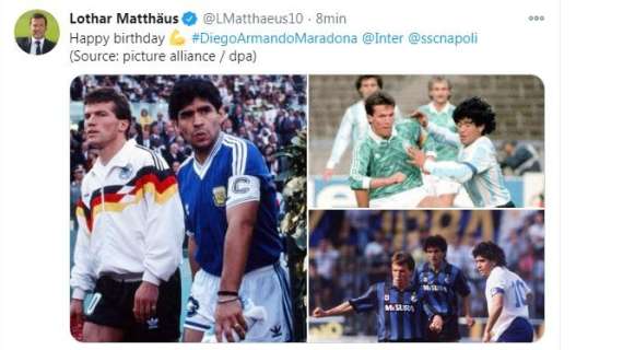 Matthäus fa gli auguri a Maradona e ricorda le sfide Inter-Napoli