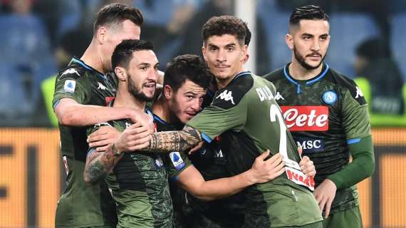 Il Napoli non si ferma, vittoria sofferta sul campo della Samp (4-2): decisivo Demme. Politano in campo nel finale