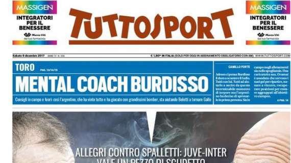 Prima pagina TS - Chi si fuma il toscano? Juve-Inter, perdere nuoce gravemente alla salute