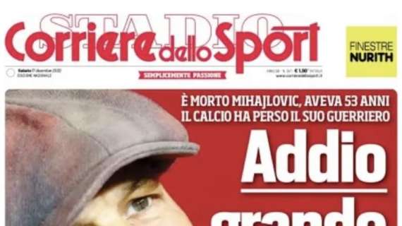 Prima CdS - Addio grande Sinisa, il calcio ha perso il suo guerriero