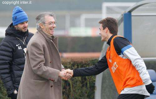 FOTO - Moratti ad Appiano: ecco il saluto con Kovacic