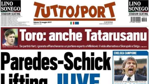 Prima pagina TS - Schick, braccio di ferro Inter-Juve