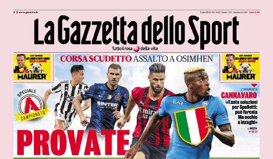 Prima pagina GdS - Provate a prenderlo. Corsa Scudetto, assalto a Osimhen