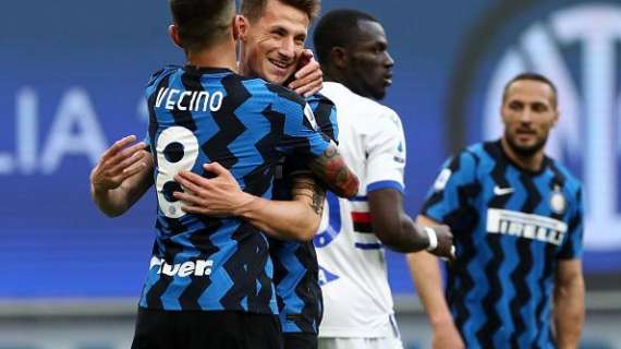 Inter-Sampdoria - Sanchez da All Star Game, Young tirato a lucido. Pinamonti, gol commovente
