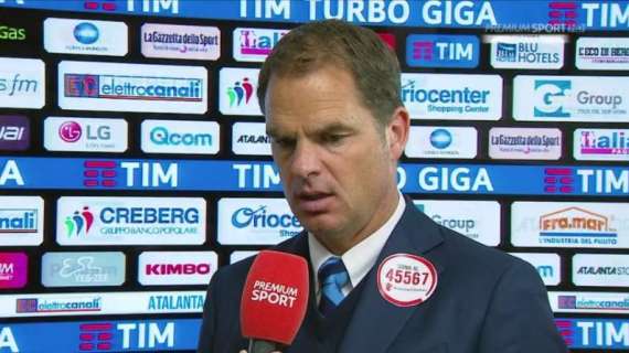 De Boer: "Nel primo tempo Inter impaurita. Ma poi ha dominato l'incontro"
