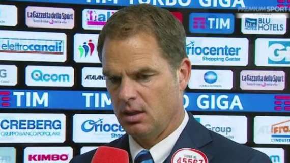 De Boer a IC: "Il problema? Non giochiamo sempre da squadra. Avremmo vinto 4-1 avendo costanza"