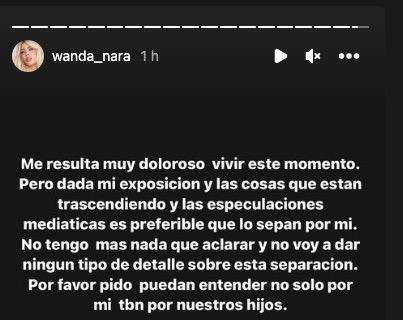 Wanda annuncia la separazione con Icardi: "È un momento molto doloroso, ma preferisco che lo sappiate da me"