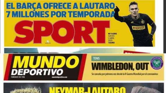 La telenovela Lautaro-Barça continua su Sport e  MD: tango con Neymar e contratto da firmare