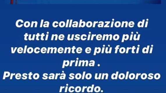 Coronavirus, l'appello di Candreva: "Stiamo a casa, dipende tutto da noi"