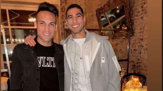 Inter, Lautaro riabbraccia l'ex compagno Hakimi: "Che gioia vederti"