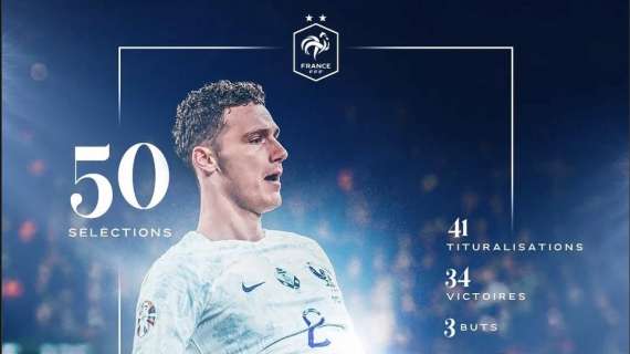 Grande serata anche per Pavard: il neo nerazzurro fa 50 con la maglia della Francia