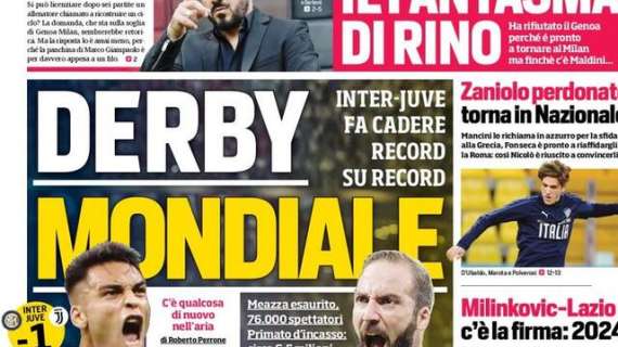 Prima CdS - Derby mondiale: Inter-Juve fa cadere record su record