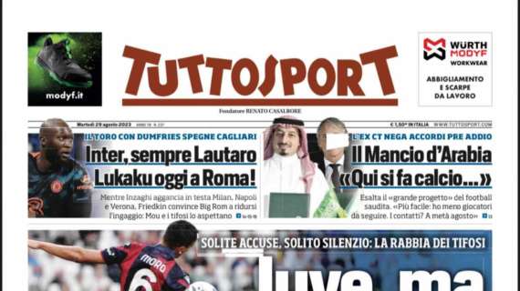 Prima TS - Inter, sempre Lautaro. Il Toro con Dumfries spegne Cagliari