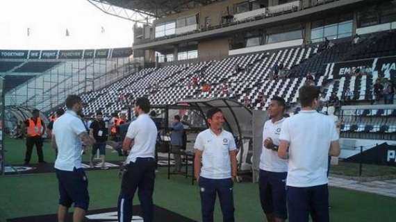 FOTO - Stadio Toumpas, il sopralluogo dei nerazzurri