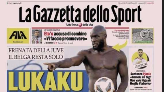 Prima GdS - Lukaku all’angolo: frenata della Juve, il belga resta solo 