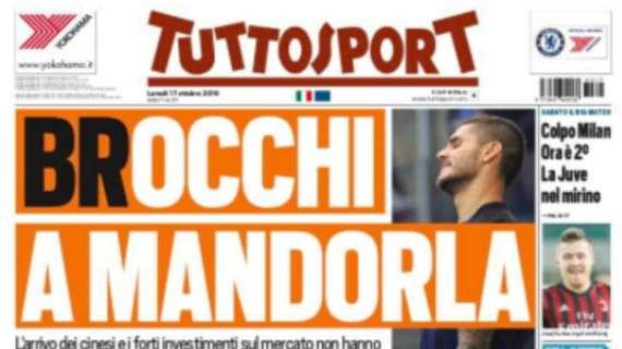 Prima pagina TS - Br-occhi a mandorla, De Boer traballa. Icardi, via la fascia