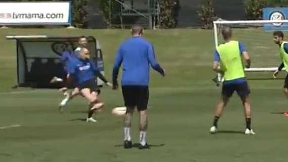 VIDEO - Icardi-Perisic-Nainggolan: il fraseggio in allenamento porta al gol del belga