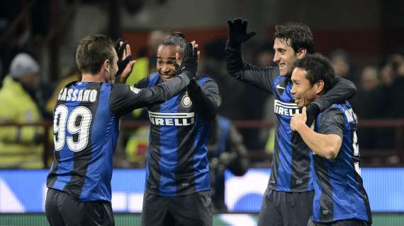 Inter-Verona 2-0: Cassano-Guarin e Palacio portiere: ai quarti anche col cuore