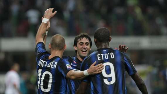 Milito, Eto&#039;o e Sneijder dovrebbero tornare a guidare l&#039;attacco interista