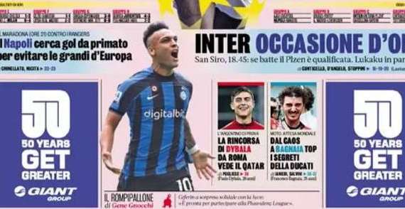 Prima GdS - Inter occasione d'oro. Lukaku in panchina