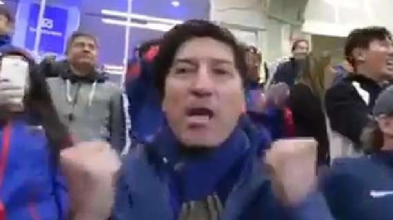 VIDEO - Gol di Icardi, esultanza sfrenata di Zamorano in tribuna